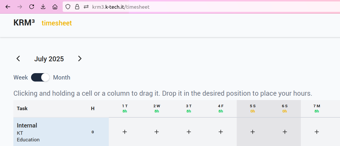 KRM3 Timesheet